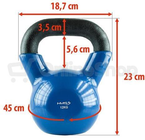 Kettlebel HMS KN 12 kg pokrytý vinylem