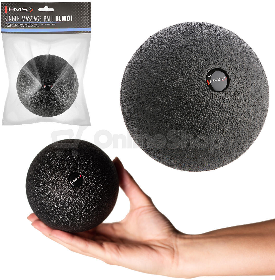 Masážní míč HMS BLM01 12 cm - Lacrosse Ball