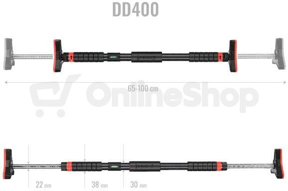 Hrazda do dveří s vodováhou HMS DD400