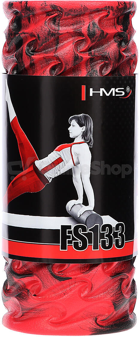 Fitness válec HMS FS133 33 cm, červený
