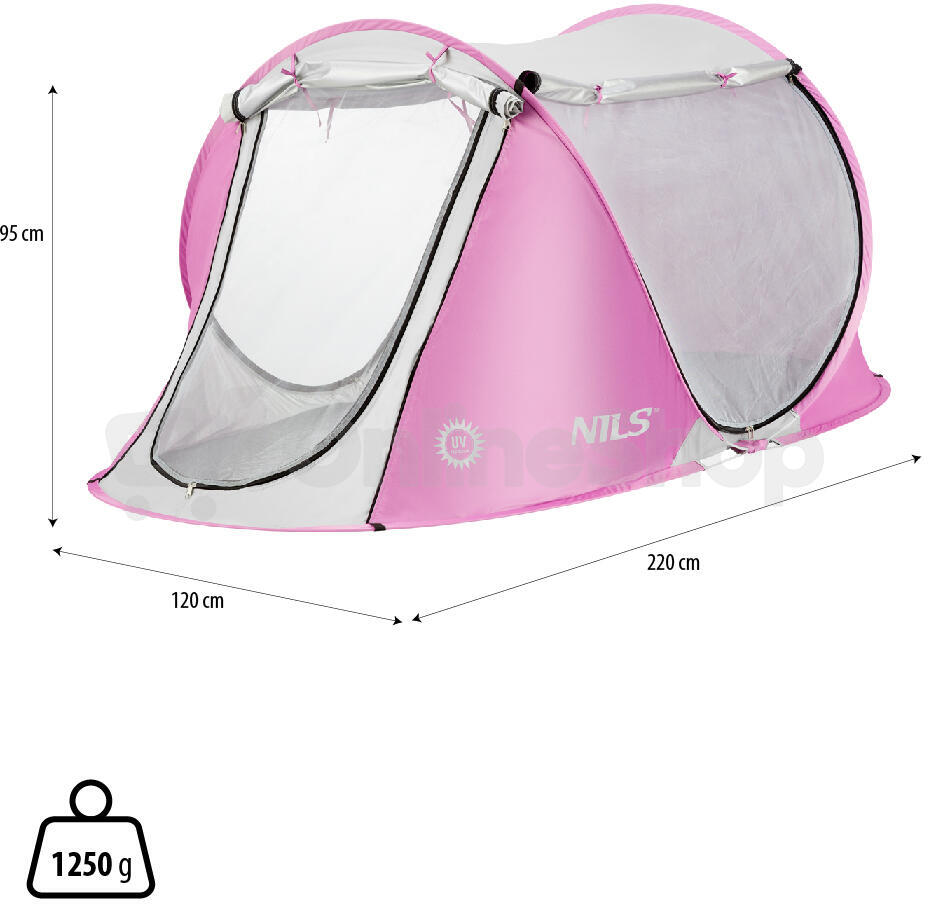 Plážový stan NILS Camp NC3043 růžový