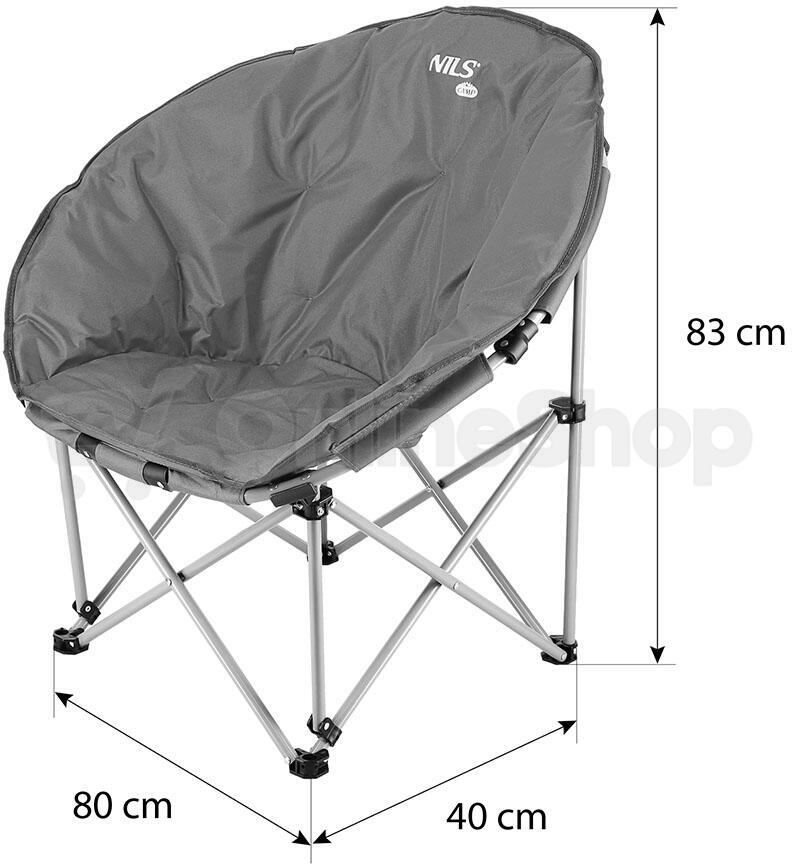 Skládací křeslo NILS Camp NC3070 šedé