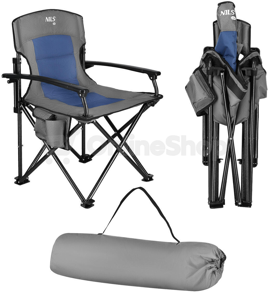 Skládací křeslo NILS Camp NC3075 modré