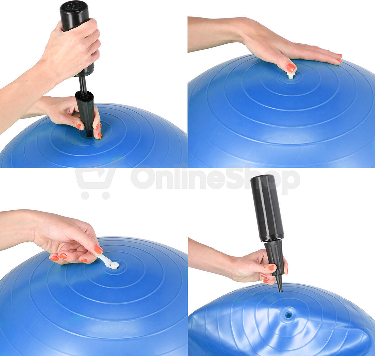 Gymnastický míč HMS YB01N 55 cm modrý