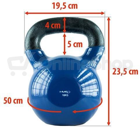 Kettlebel HMS KN 16 kg pokrytý vinylem