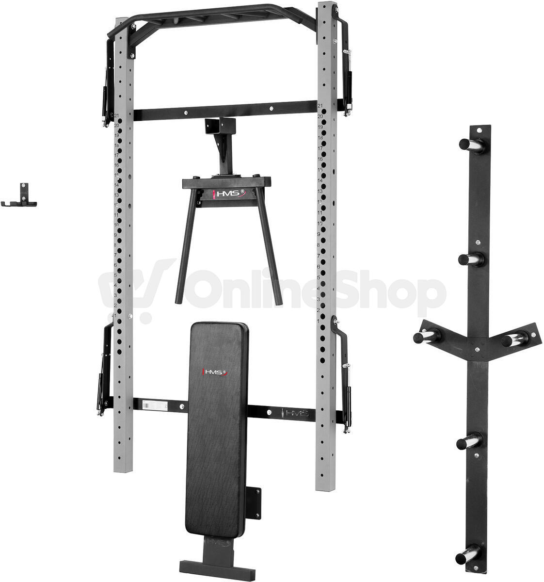 Multifunkční posilovací stojan - Power Rack HMS KLT22 šedý
