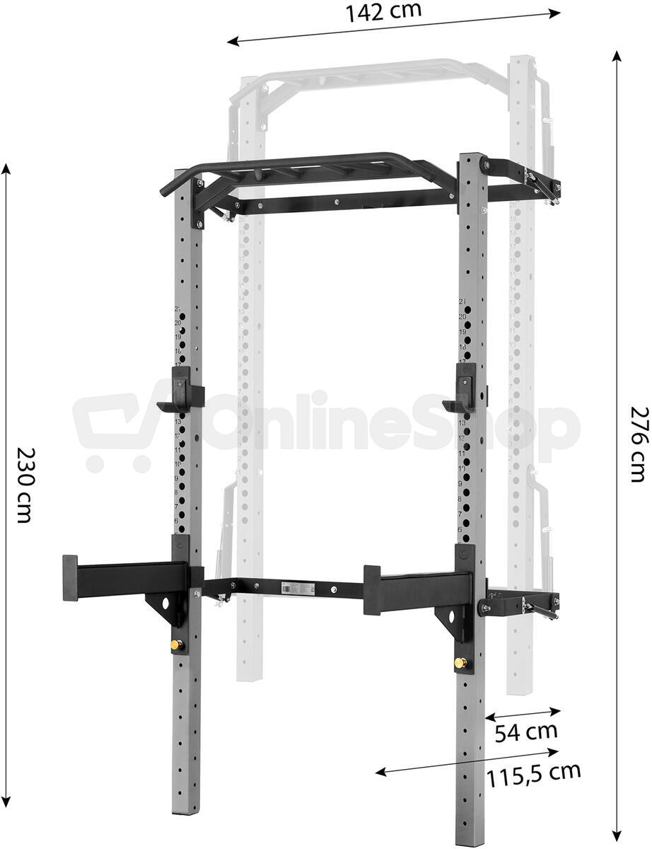 Skládací posilovací klec - Power Rack HMS KLT23 šedá