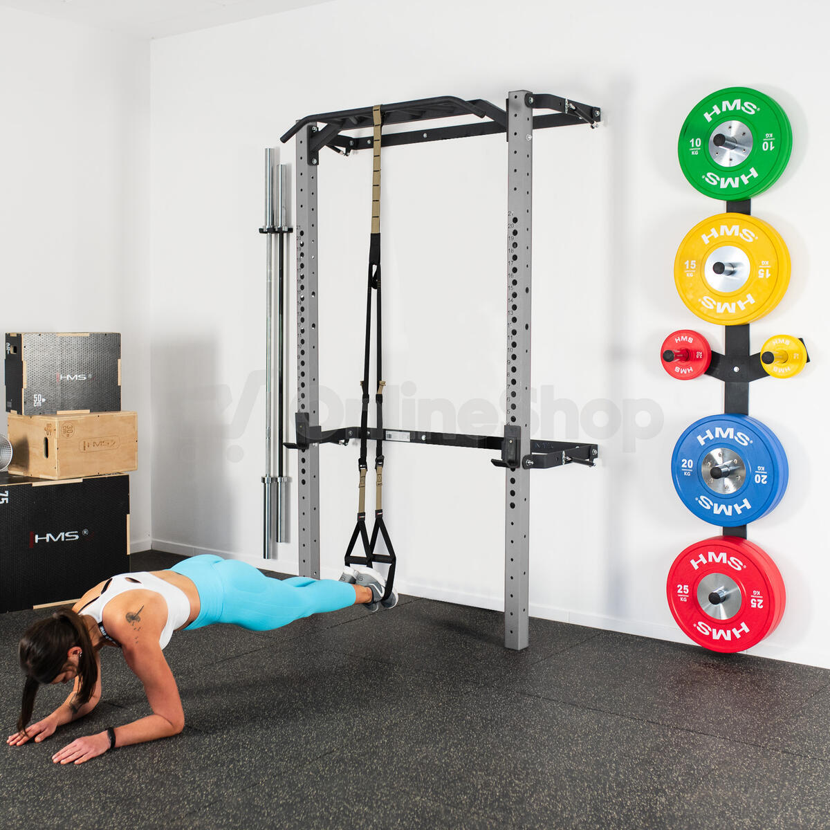 Skládací posilovací klec - Power Rack HMS KLT23 šedá