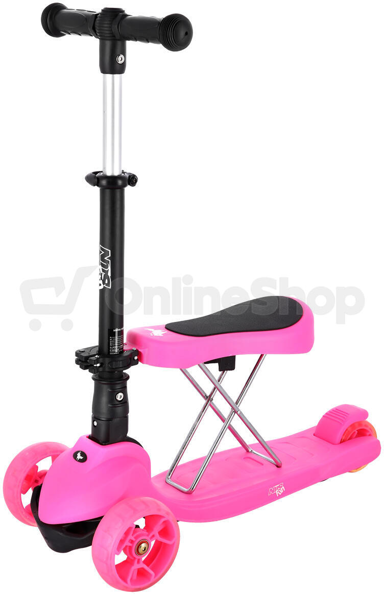 Dětská koloběžka NILS Fun HLB12 2v1 růžová