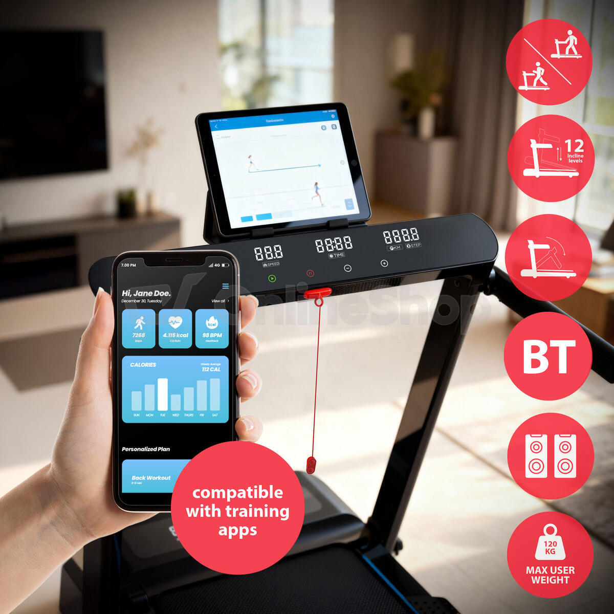 Běžecký pás ONE Fitness BE9243