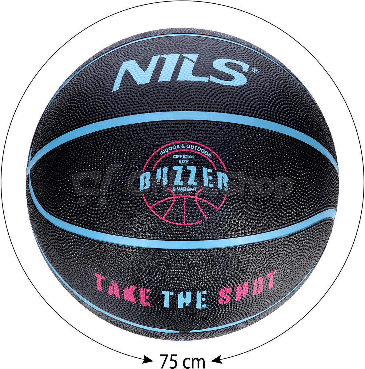 Basketbalový míč NILS NPK271 Buzzer 7 černý