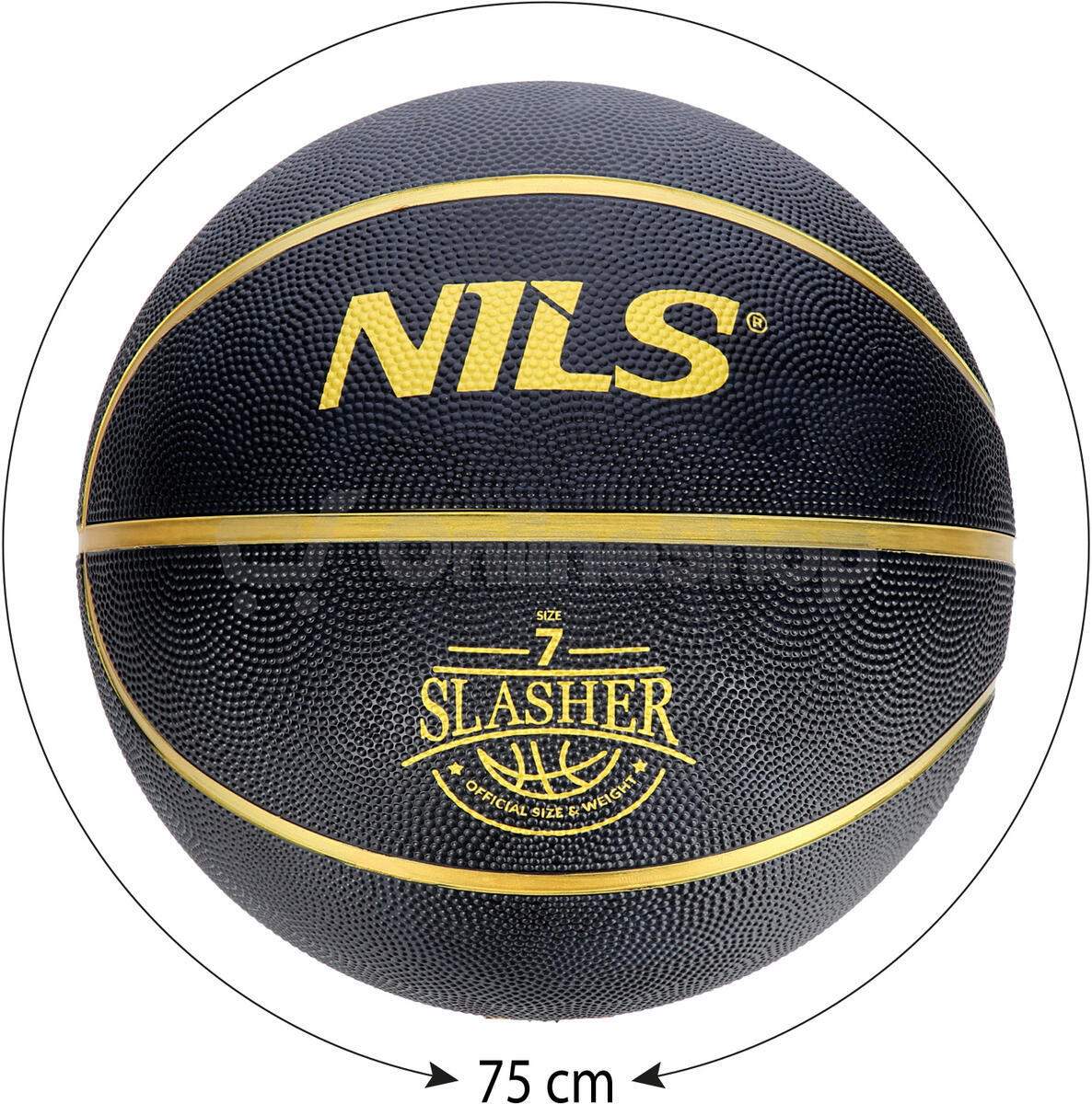 Basketbalový míč NILS NPK270 Slasher 7 černý