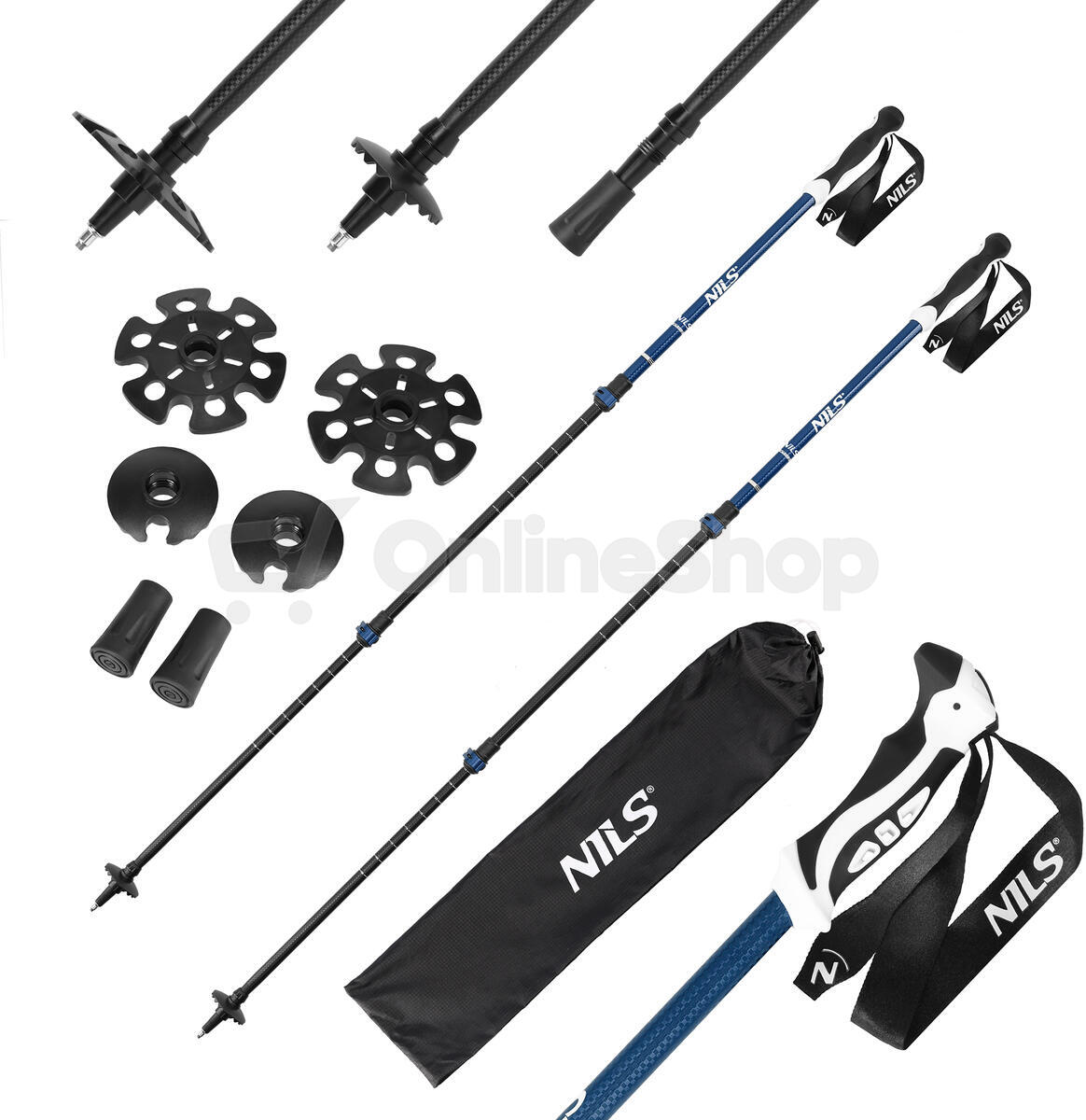 Trekingové hole NILS TK8601 modré