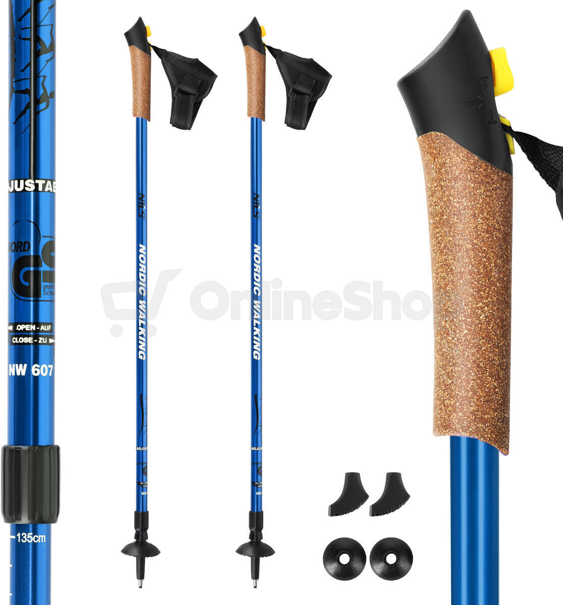 Nordic walking hole NILS EXTREME NW607 modré