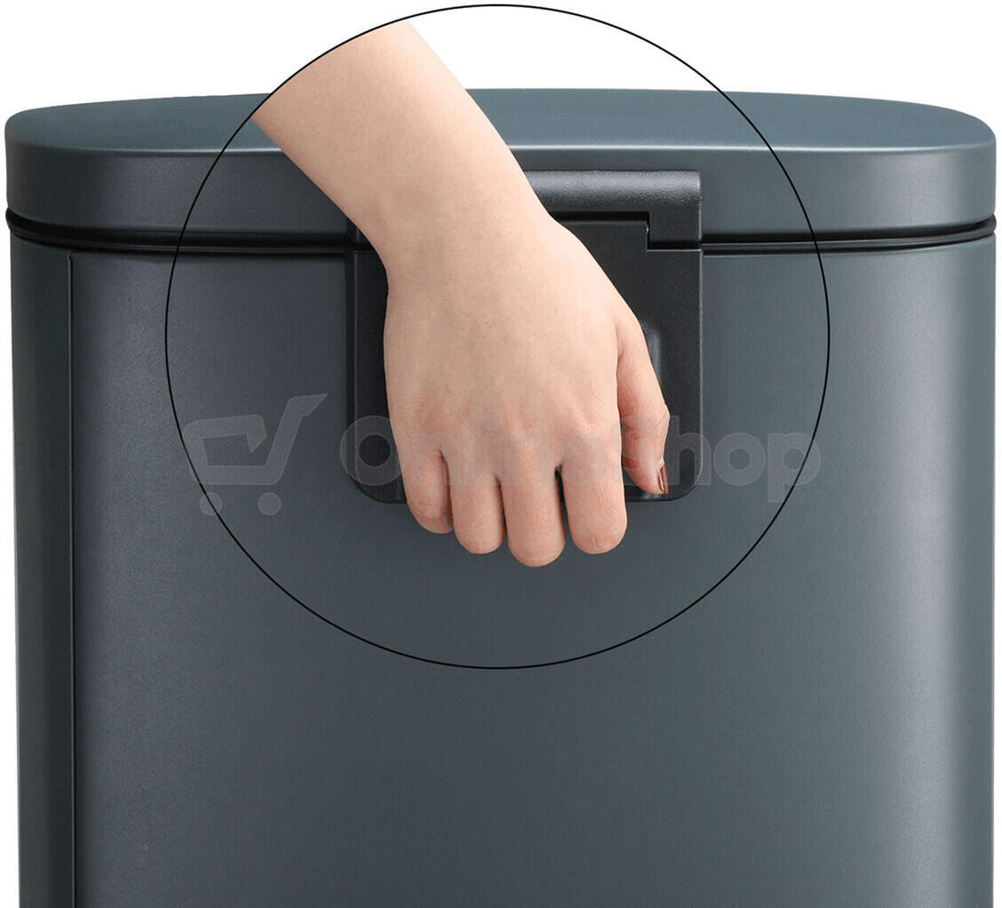 Koš na odpadky, kov, černá, AUK-E1103 BK Autronic