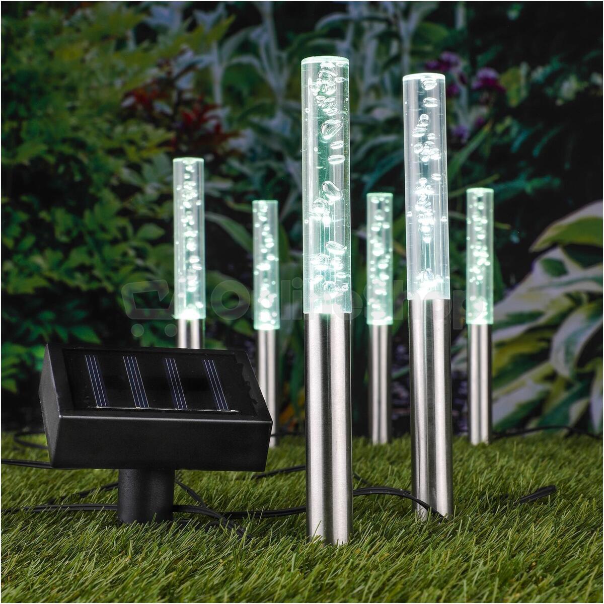 LED solární světlo Bubbles, 6 ks