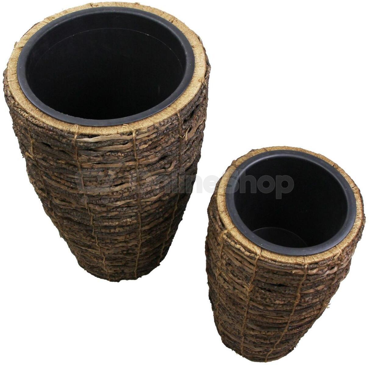 Sada květináčů Kokos, 2 ks