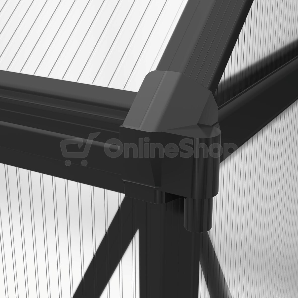 Skleník LANITPLAST SARANA 8x14 PC 4 mm černý LG4751