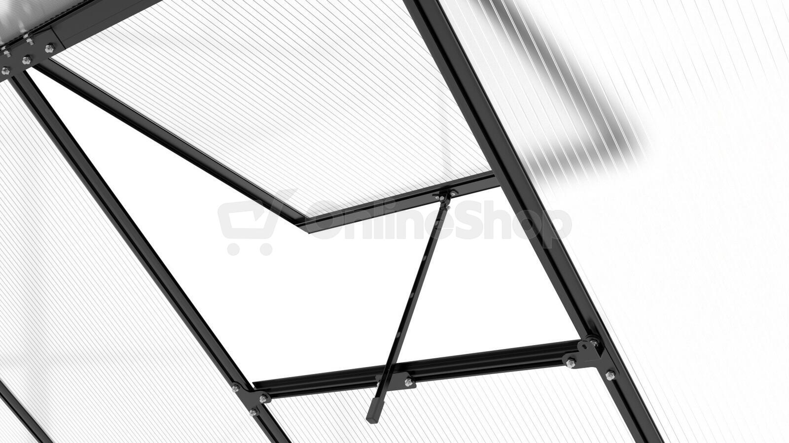 Skleník LANITPLAST SARANA 8x14 PC 4 mm černý LG4751