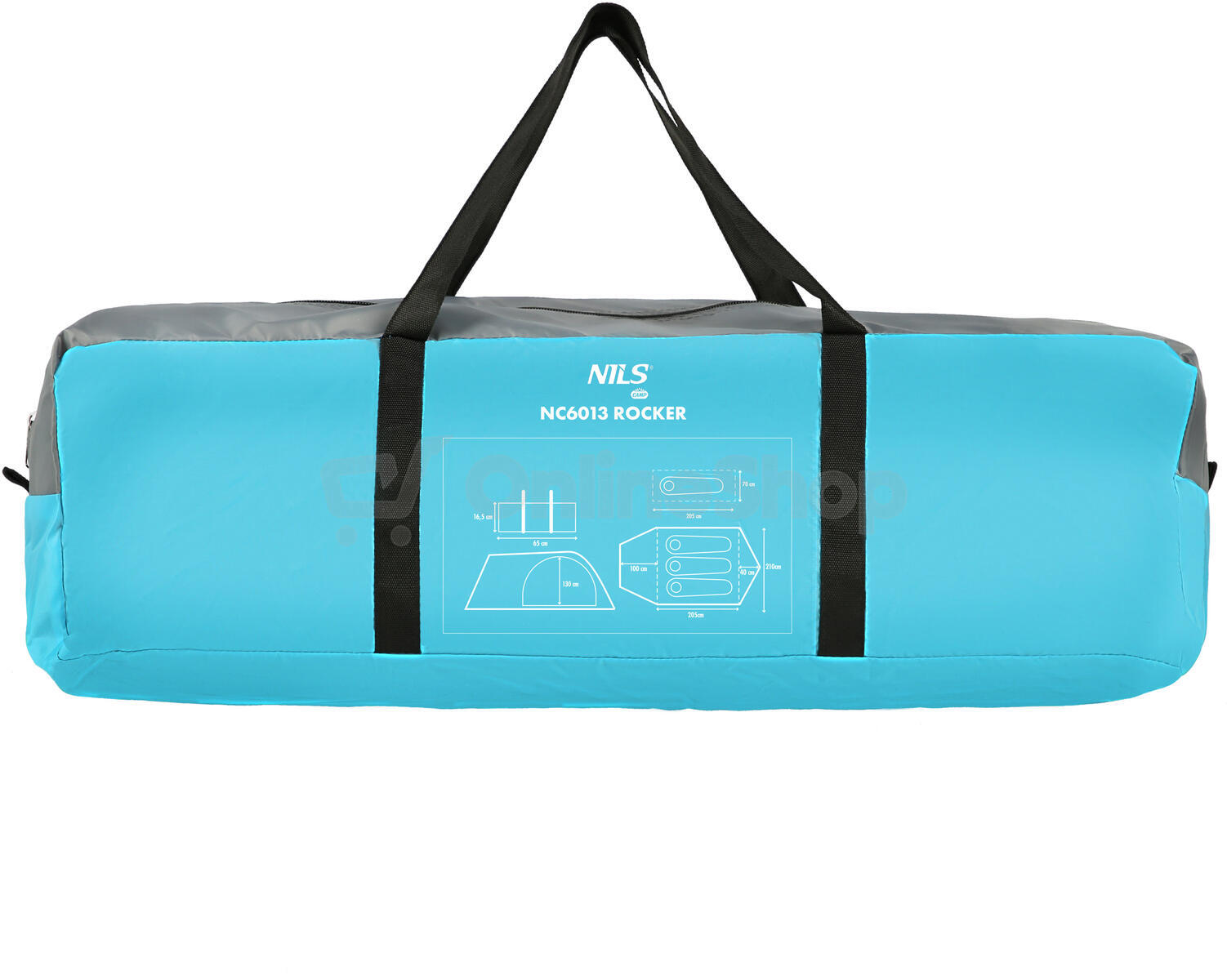 Turistický stan NILS Camp NC6013 Rocker šedý