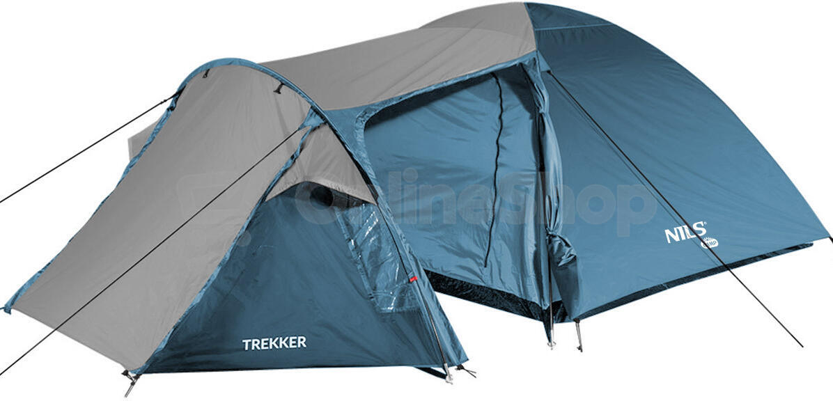 Turistický stan NILS Camp NC6012 Trekker modro-šedý