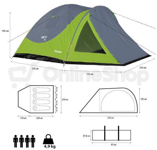 Kempingový stan NILS Camp NC6006 Discovery
