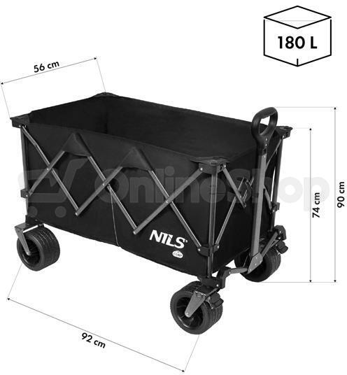 Kempingový vozík NILS Camp NC2604 XXL černý