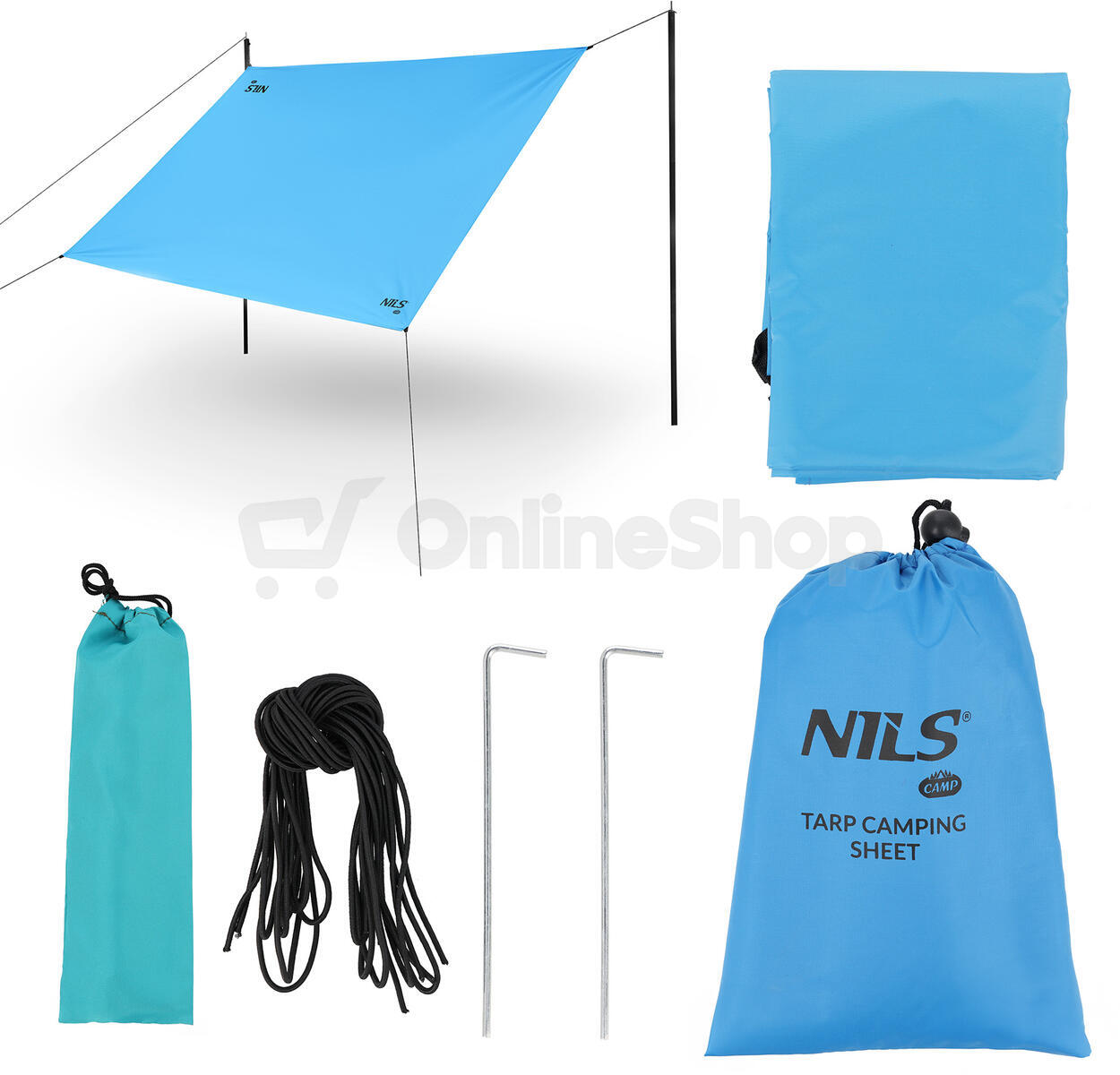 Cestovní plachta / tarp NILS Camp NC17111 modrá