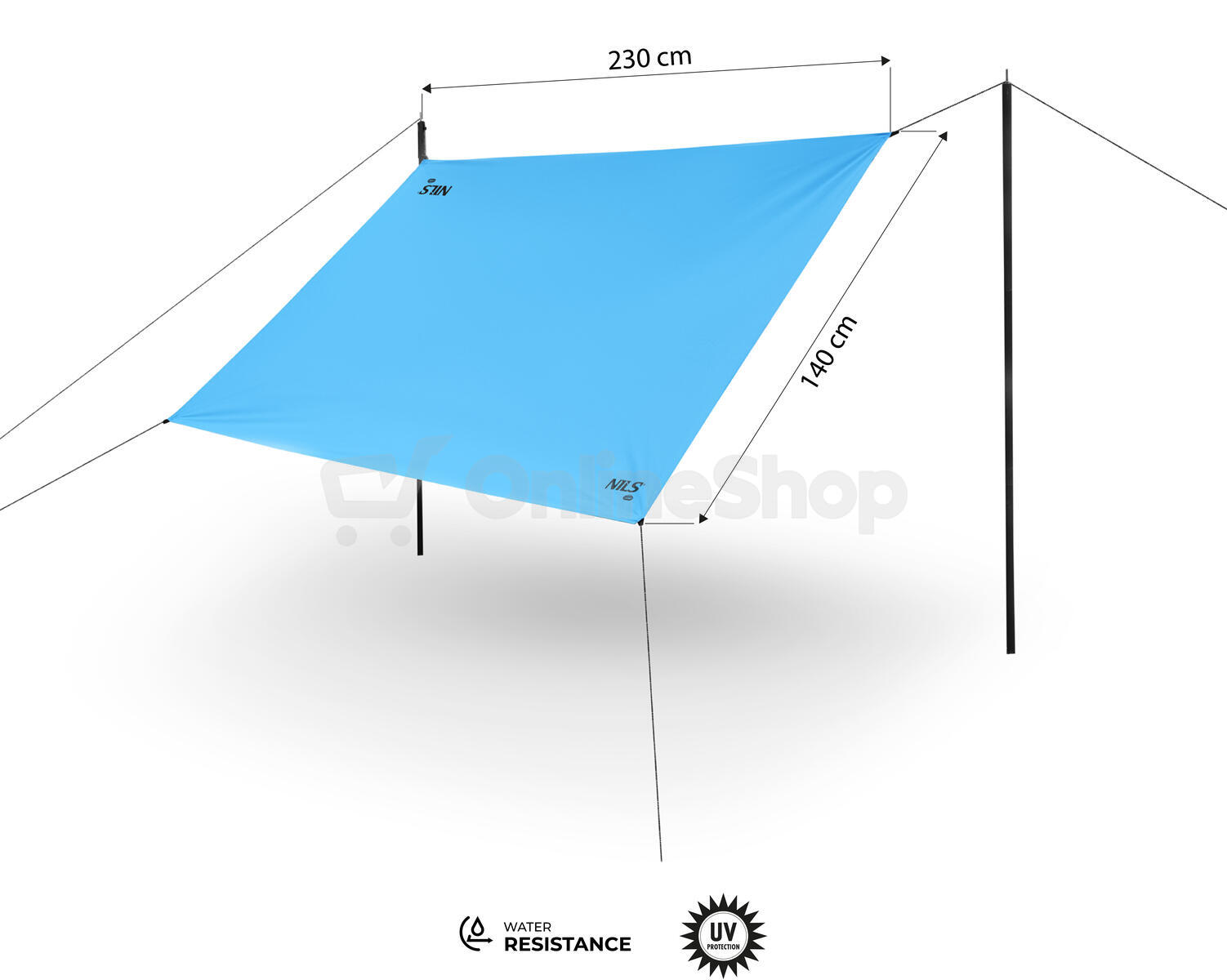 Cestovní plachta / tarp NILS Camp NC17111 modrá
