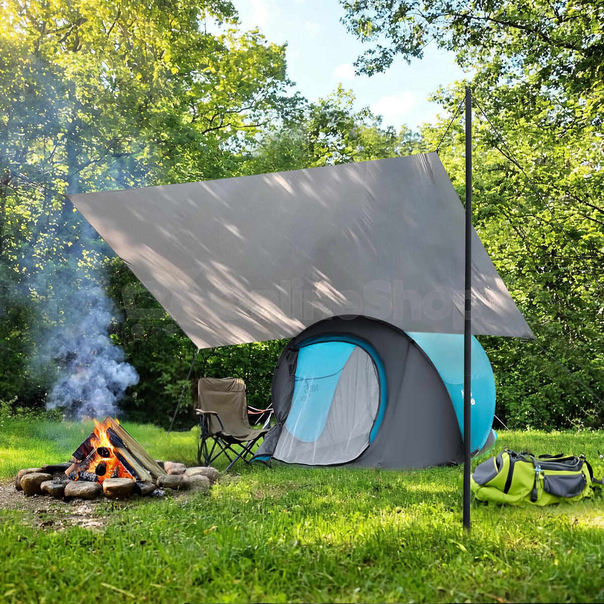 Cestovní plachta / tarp NILS Camp NC17111 modrá