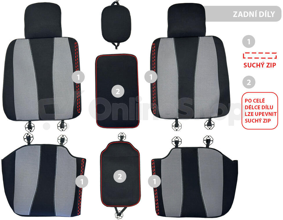 Cappa Autopotahy Perfetto TM Renault Megane černá/šedá