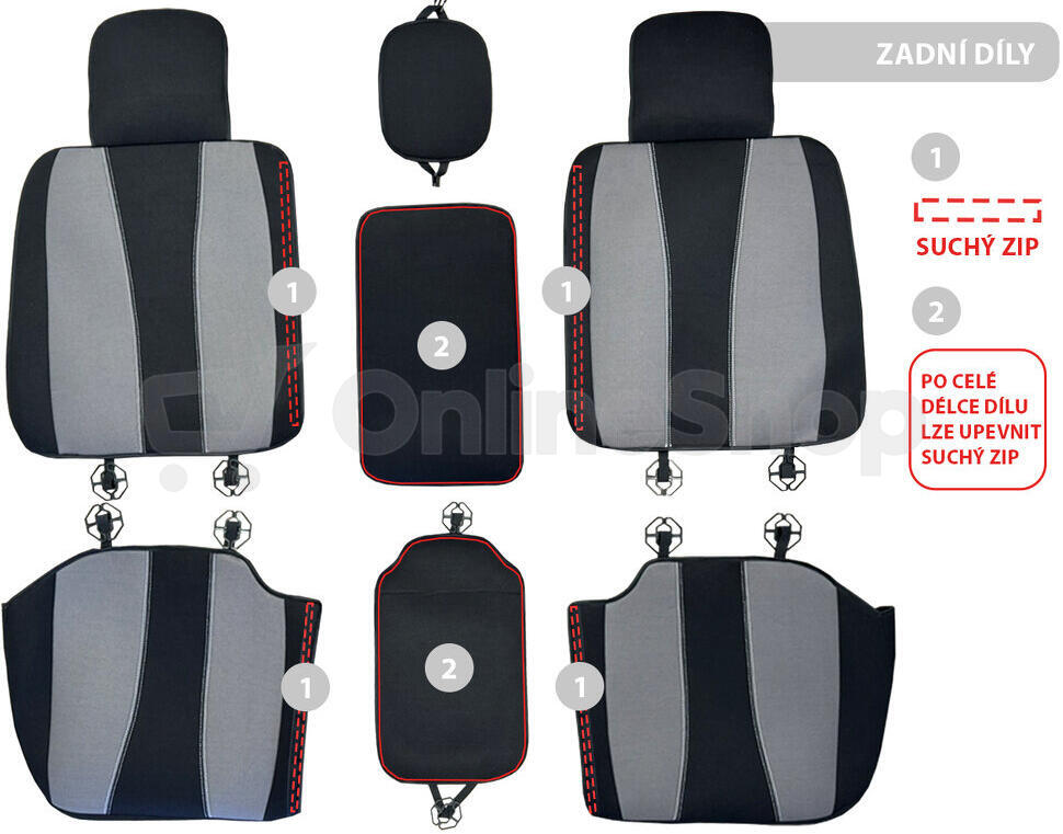 Cappa Autopotahy Perfetto TM Dacia Jogger černá/šedá