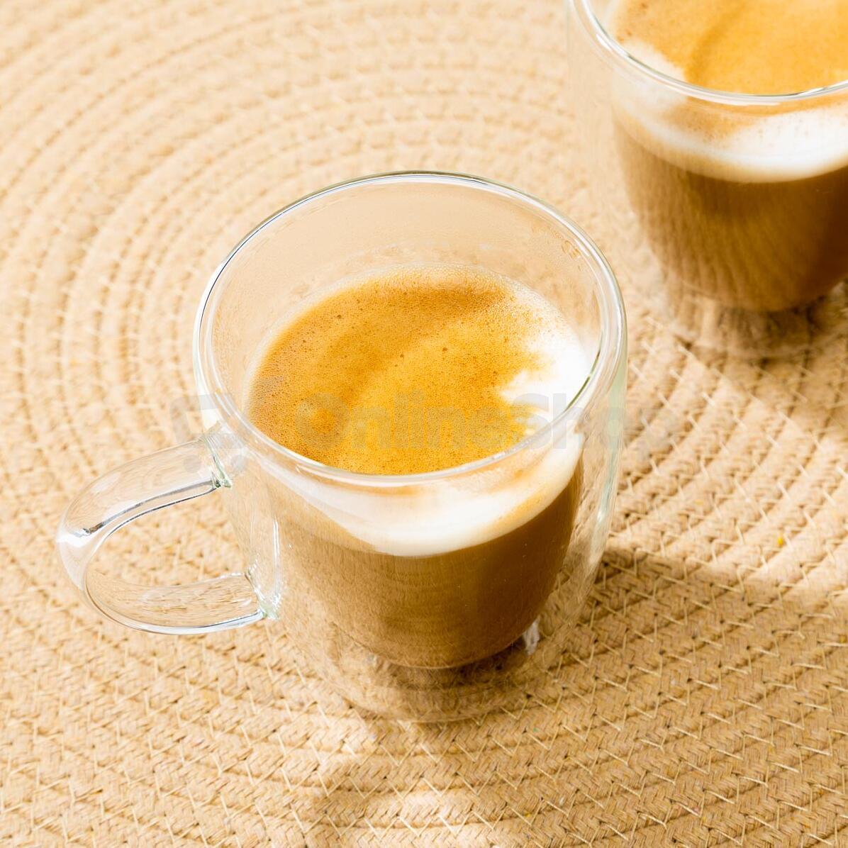 Dvoustěnná sklenice s ouškem Cappuccino, 270 ml, 2 ks