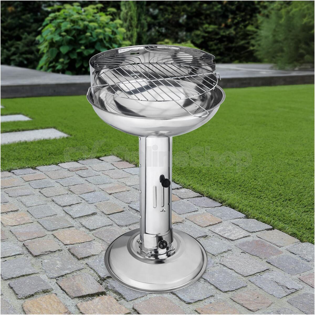 Nerezový sloupový gril, výška 68 cm