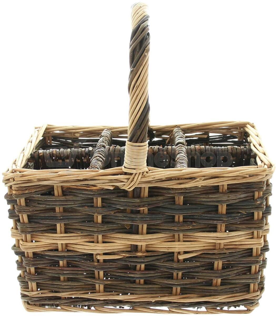 Košík na lahve Natural, 6 lahví