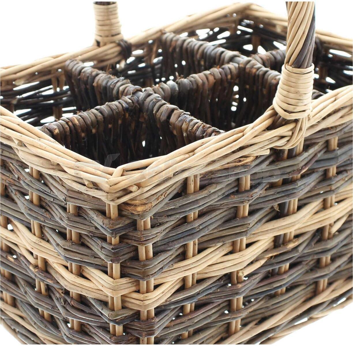 Košík na lahve Natural, 6 lahví