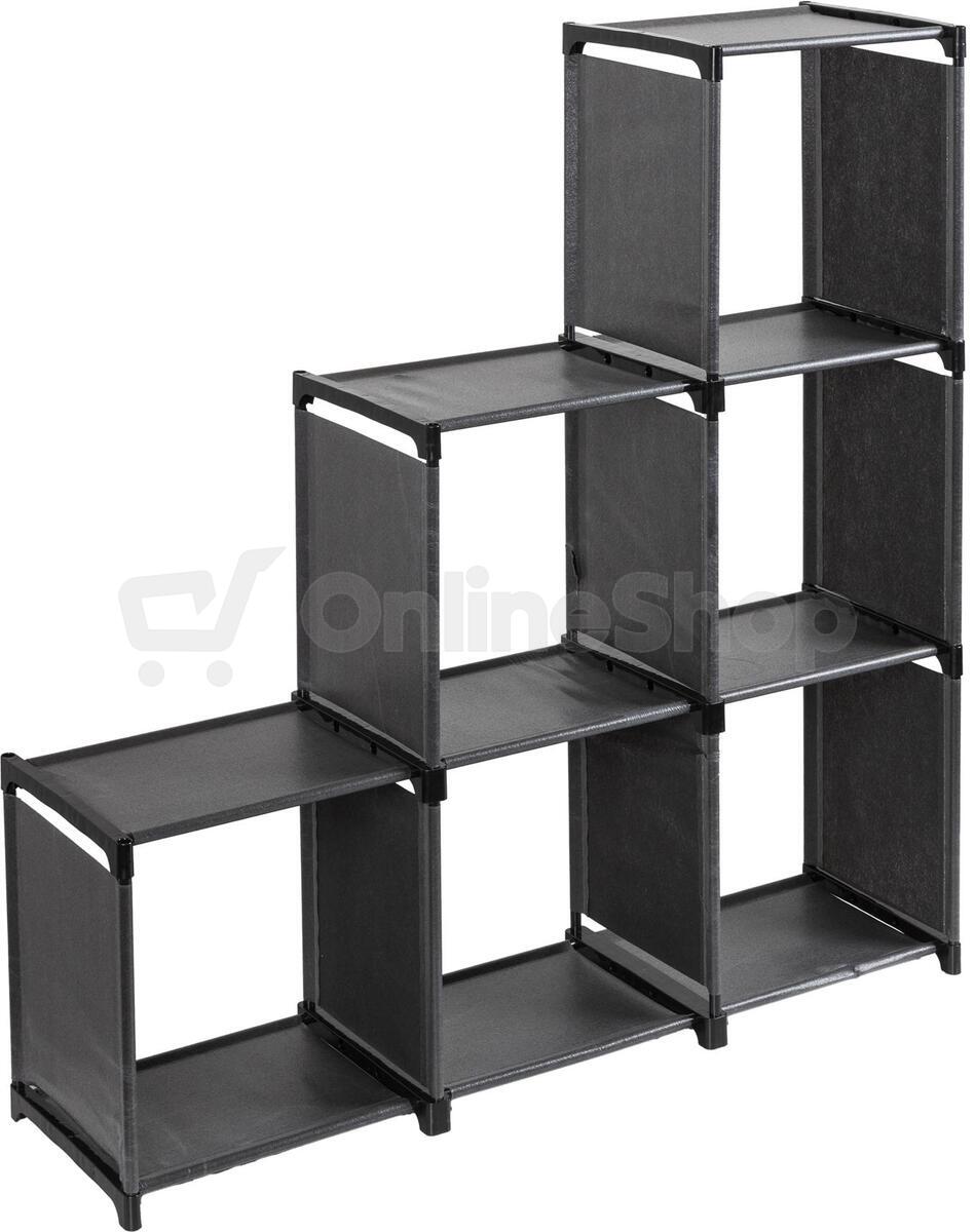 Schodišťový regál černý