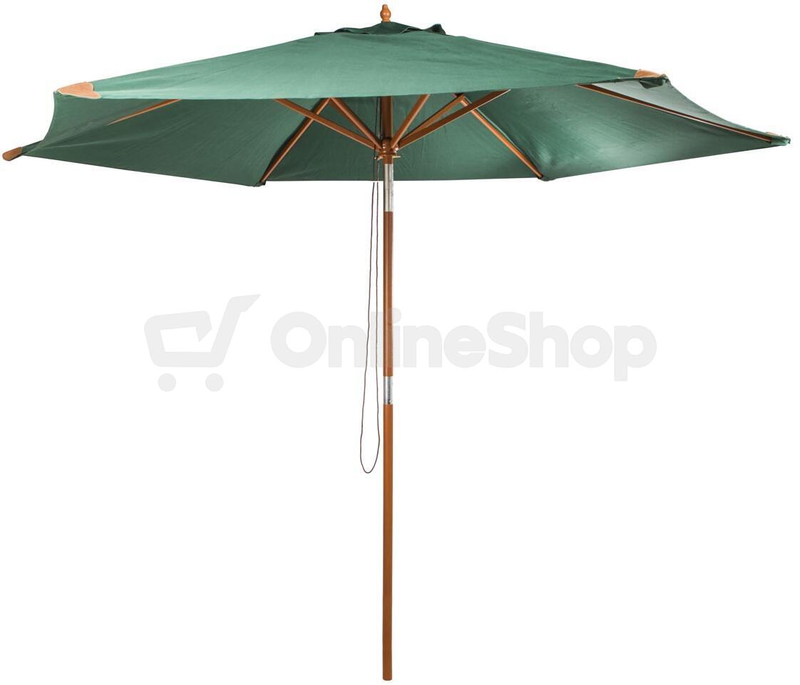 Dřevěný slunečník s UV 50+, 300 cm