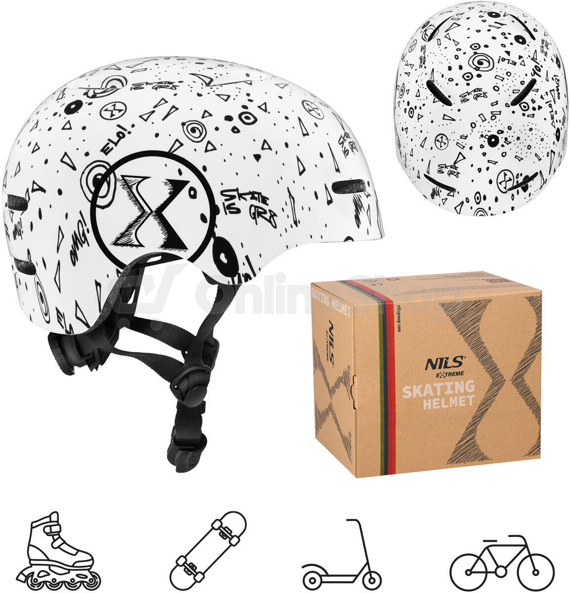 Helma NILS Extreme MT311 bílá (Velikost: L(58-61cm))