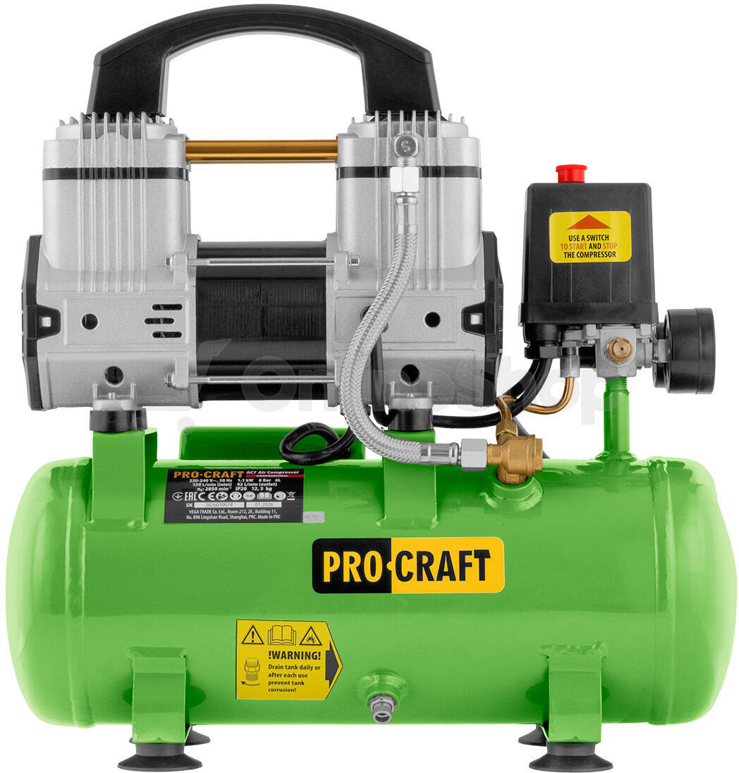 Bezolejový kompresor Procraft AC7 / AC7