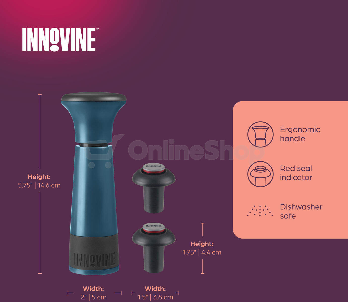 Vakuová pumpička Innovine, modrá