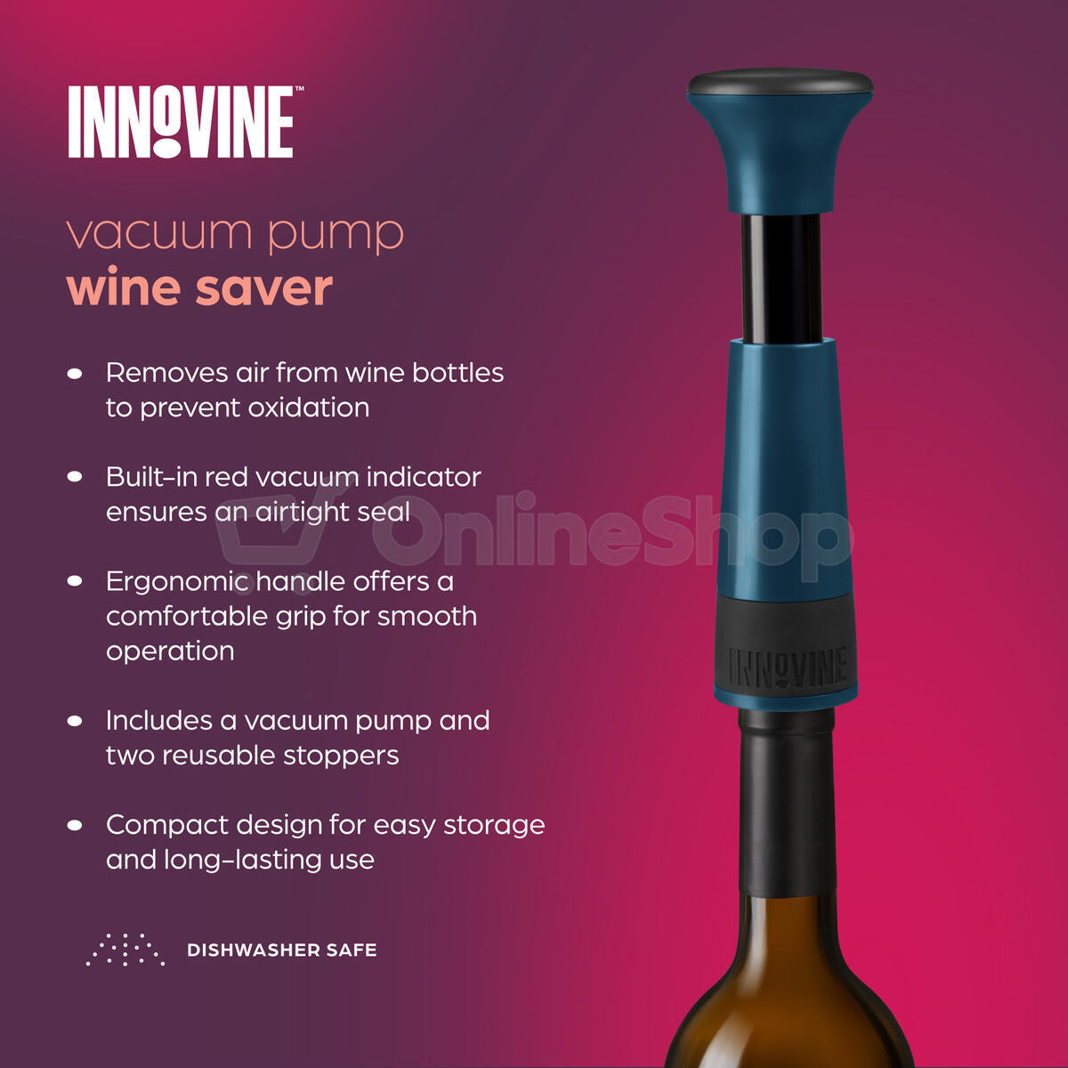 Vakuová pumpička Innovine, modrá