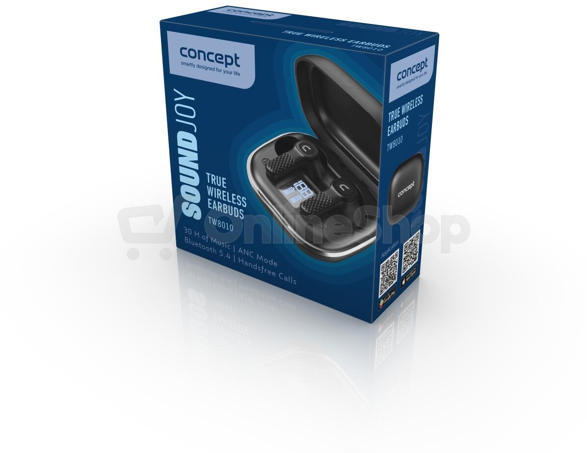 Concept Bezdrátová sluchátka SoundJoy True Wireless TW8010 black