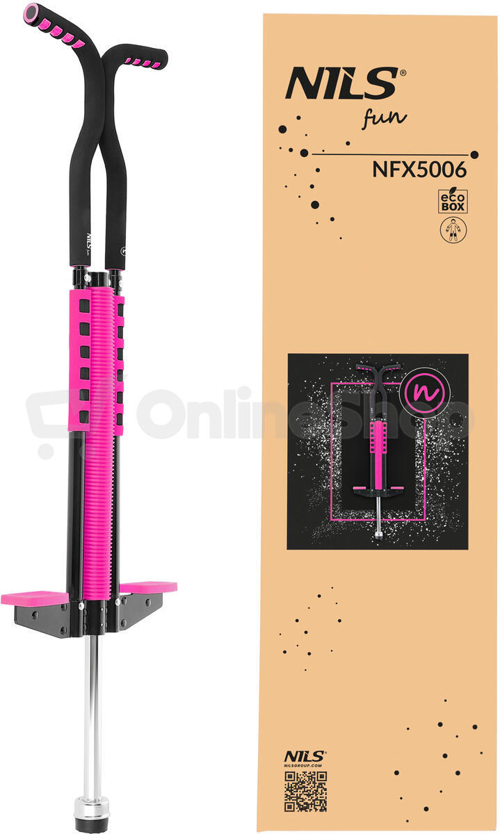 Skákací tyč NILS Fun NFX5006 růžová