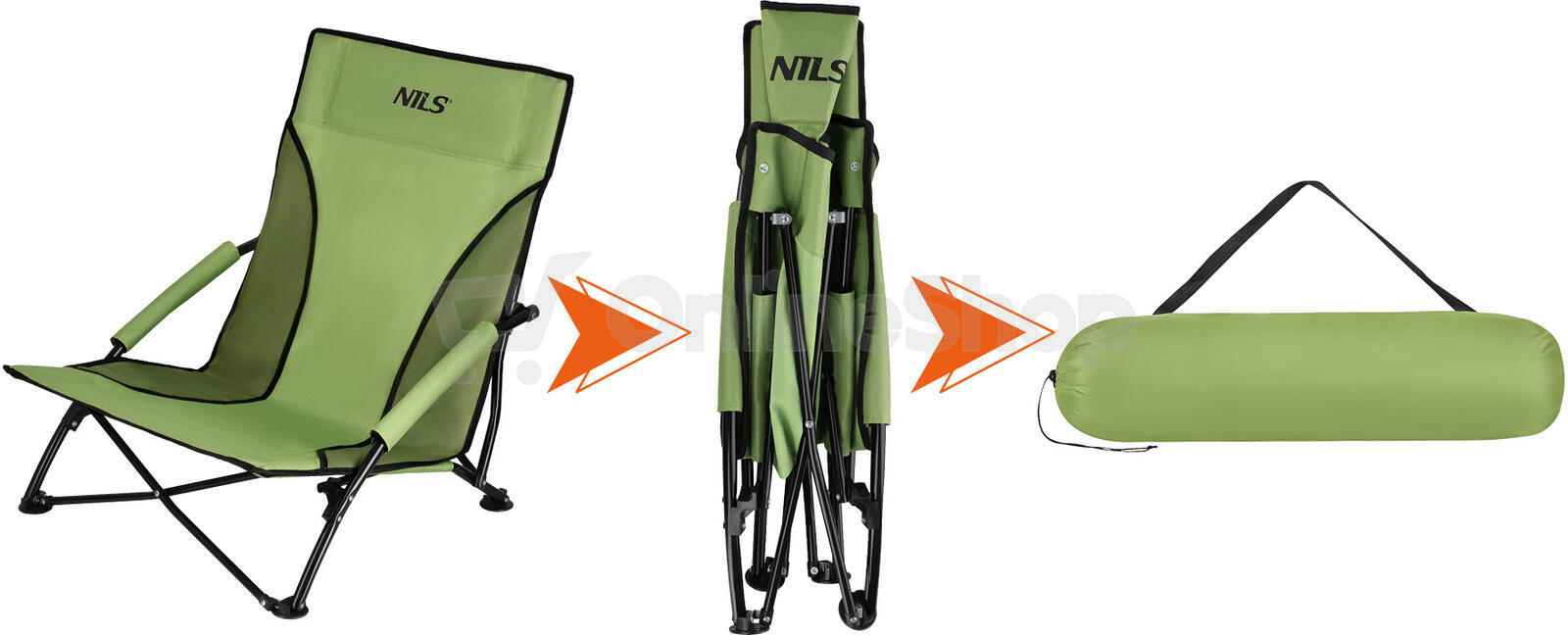 Plážové křeslo NILS NC3035 zelené