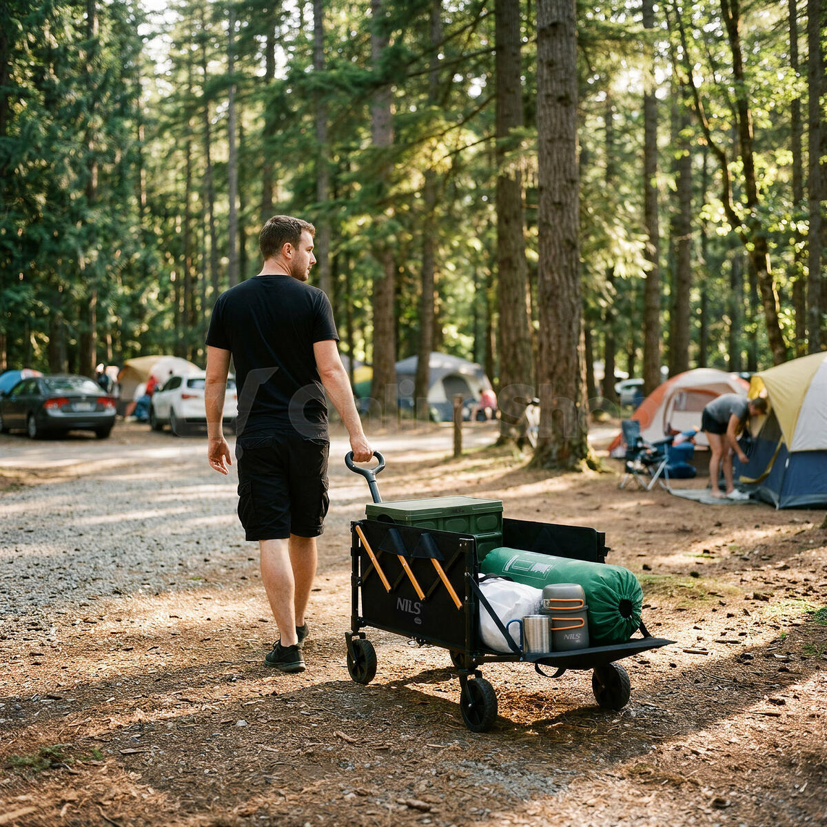 Kempingový vozík NILS Camp NC2608 oranžový