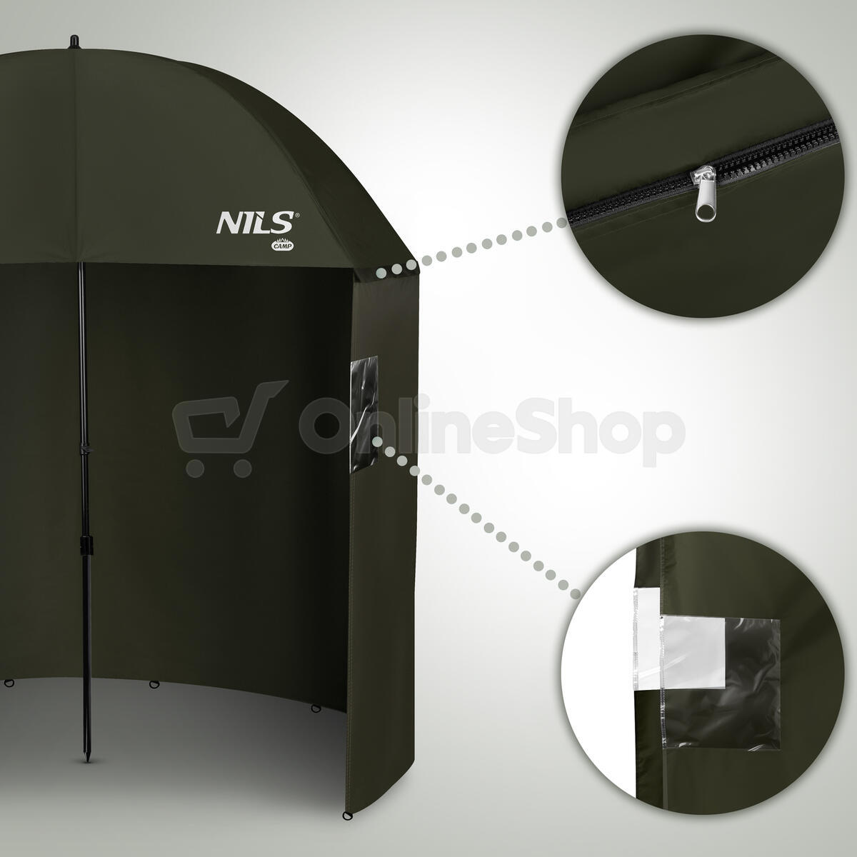 Rybářský deštník s 3/4 bočnicí NILS Camp NC4702