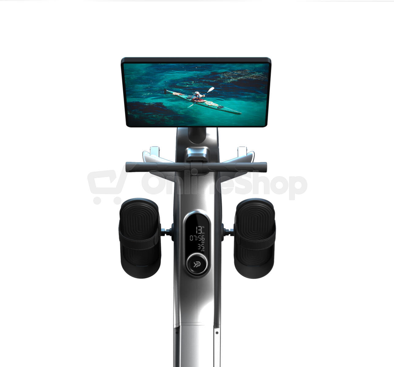 Veslovací trenažer se speciálním "Gravity systém", bluetooth a dotykovou obrazovkou 40 cm
