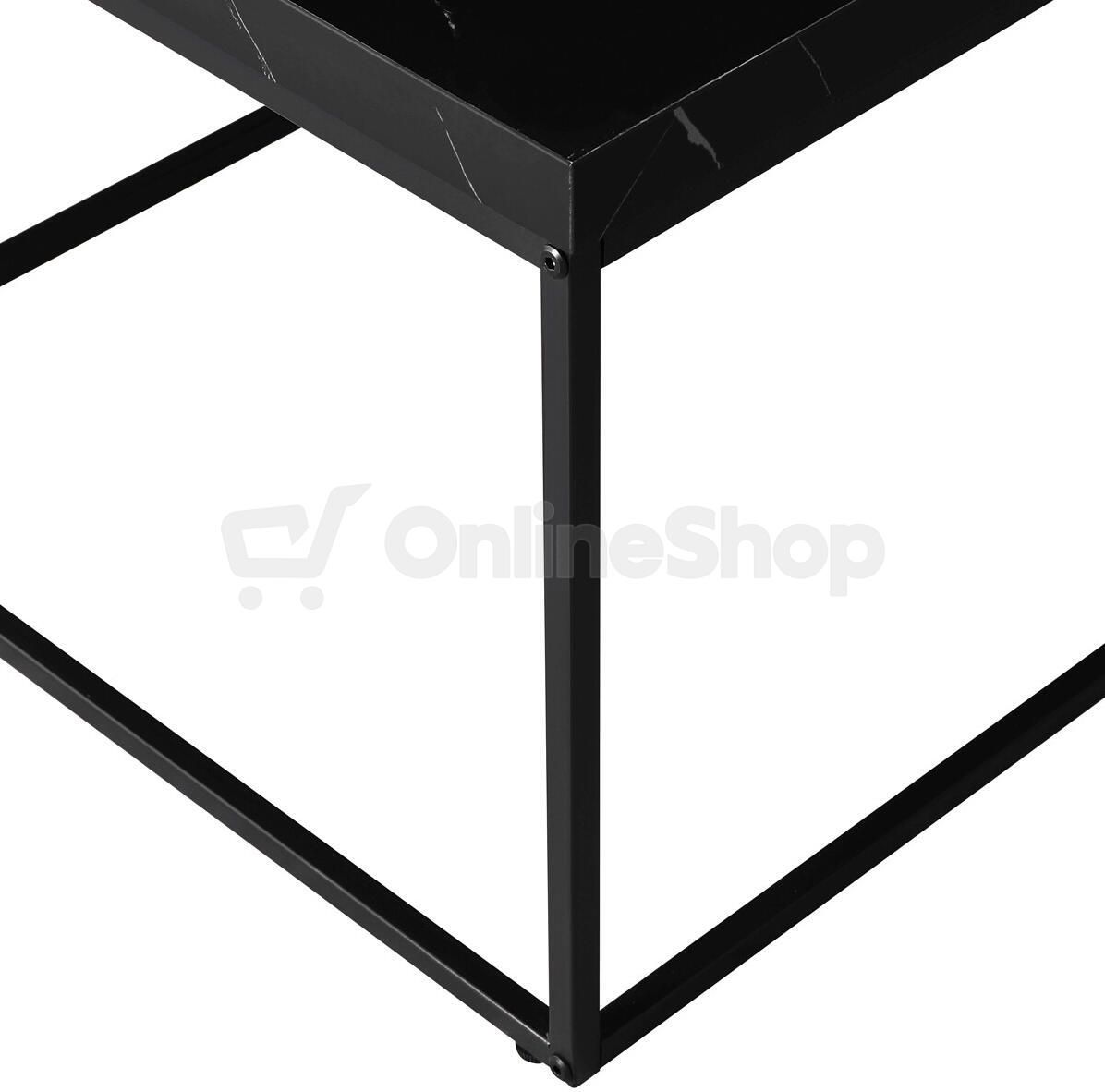 Konferenční stolek 110x60x45cm, mdf, mramor, CT-V2011 BK Autronic, Černá