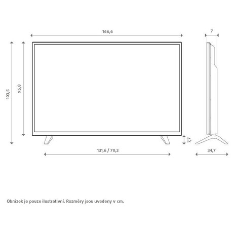 QLED televize TCL 75P7L